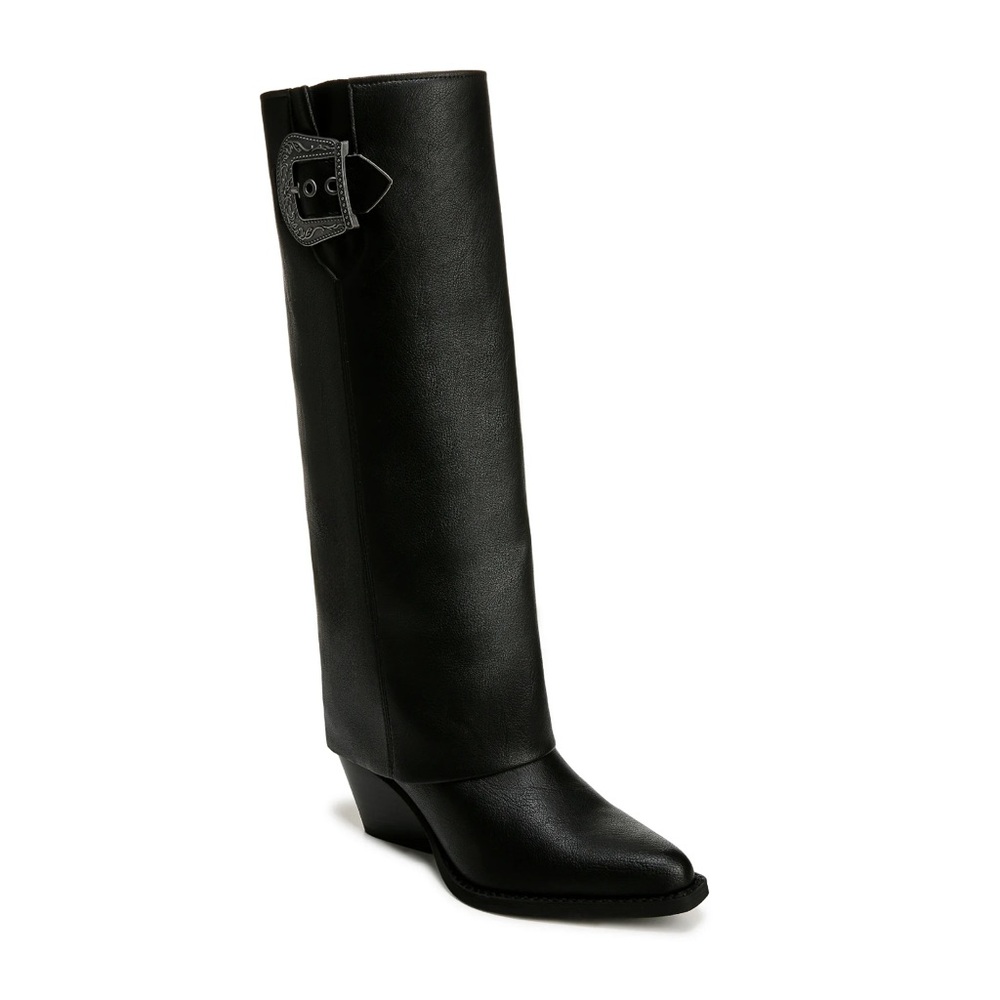 Zodiac Womens Rowena-Wings Zip Tall Western Boots Size 9 - Picture 4 of 6
